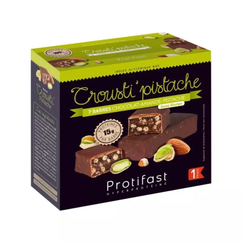 Barres Crousti'Pistache de Protifast - 7 barres