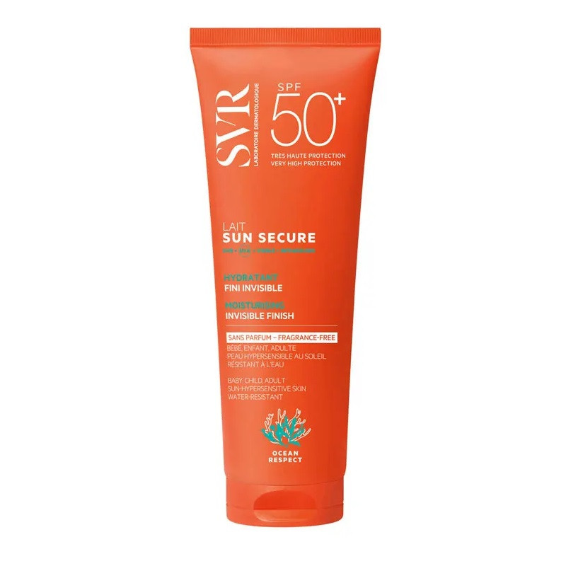 Lait hydratant sans parfum SPF50+ Sun Secure SVR - Protection solaire - 250ml