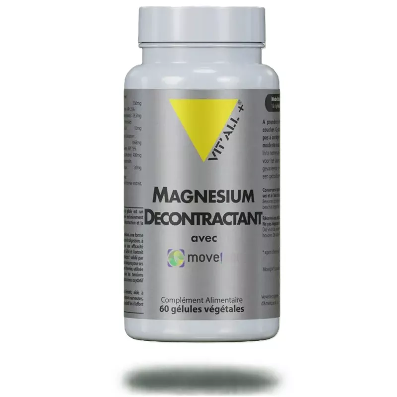 Magnésium décontractant Poudre Vit'all+ - Relaxation musculaire - 60 gélules
