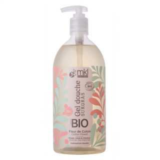 Gel douche surgras Fleur de Coton Bio MKL - Visage, corps et cheveux - 1L