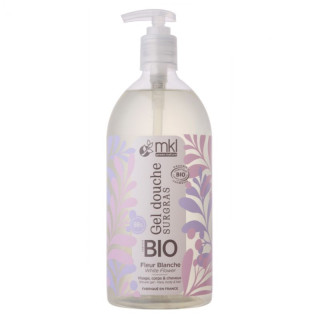 Gel douche surgras Fleur Blanche Bio MKL - Visage, corps et cheveux - 1L
