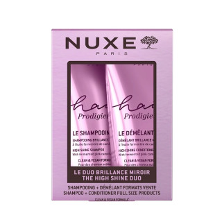 Coffret Le shampoing brillance miroir 200ml + Le démêlant brillance 200ml Hair Prodigieux Nuxe