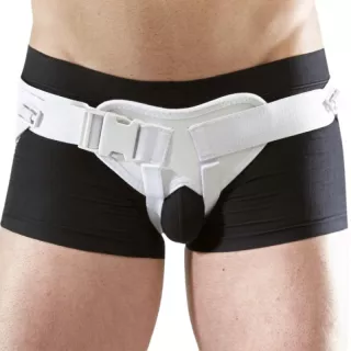 Bandage herniaire blanc Gibaud - Hernie inguinale - Taille 3