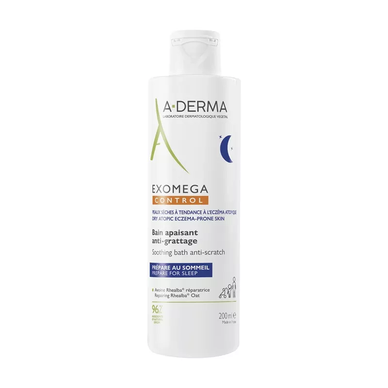Bain apaisant anti-grattage Exomega Control A-Derma - Peaux sèches - 200ml