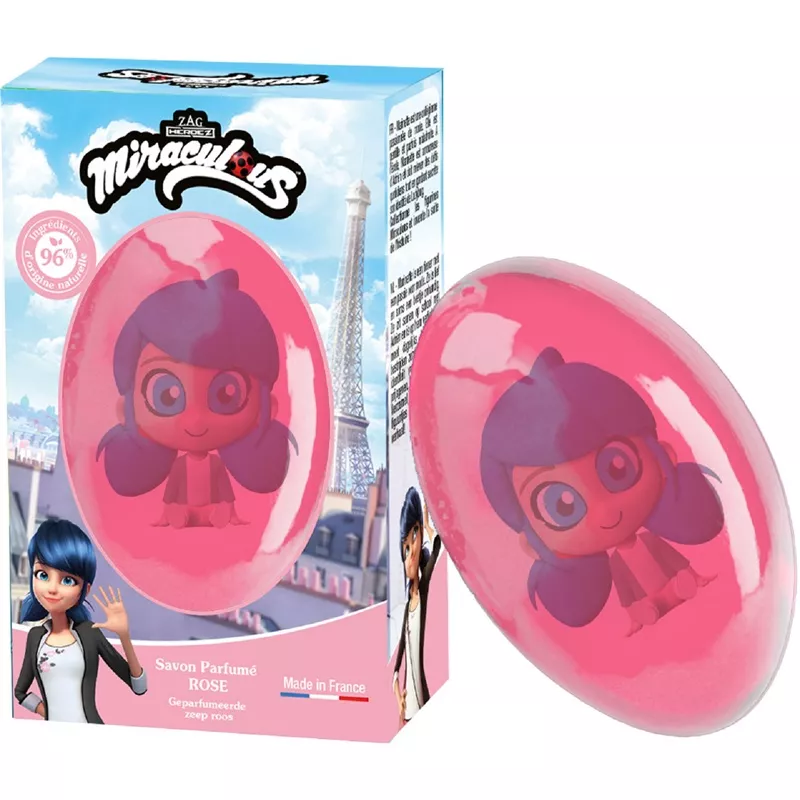 Savon solide rose Marinette Le Comptoir du Bain X Miraculous - 75g