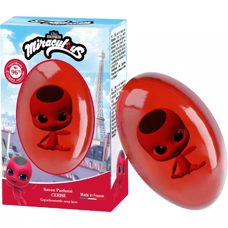 Savon solide cerise Tikki Le Comptoir du Bain X Miraculous - 75g