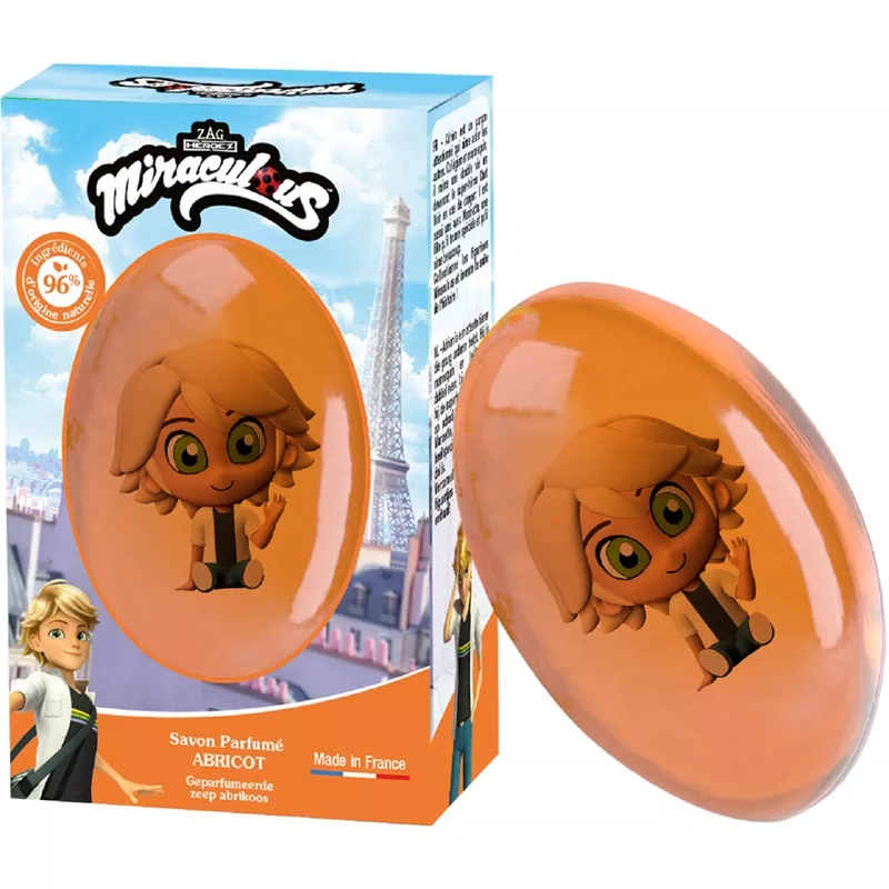 Savon solide abricot Adrien Le Comptoir du Bain X Miraculous - 75g