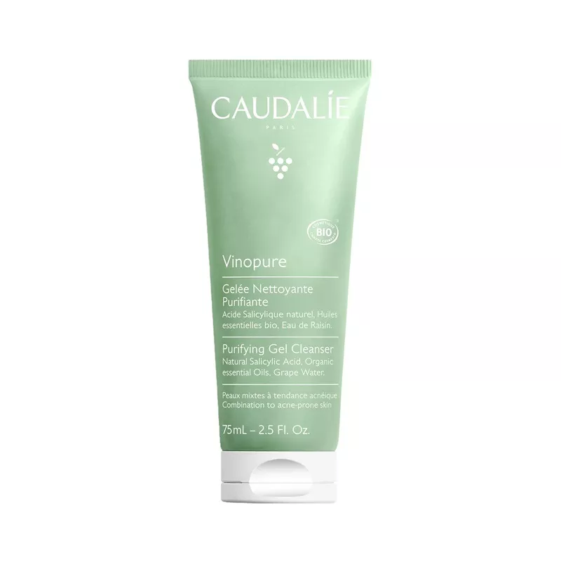 Gelée nettoyante purifiante Vinopure Caudalie - Soin purifiant - 75ml