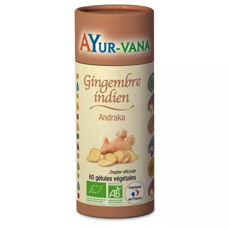 Gingembre indien Bio Ayur-Vana - Stimulant - 60 gélules