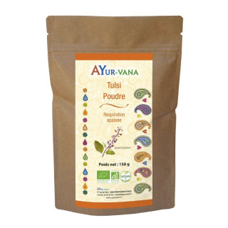 Tulsi en poudre Bio Ayur-Vana - Respiration apaisée - 150g