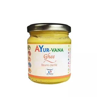 Beurre clarifié Ghee Bio Ayur-Vana - Bienfaits digestifs - 150g