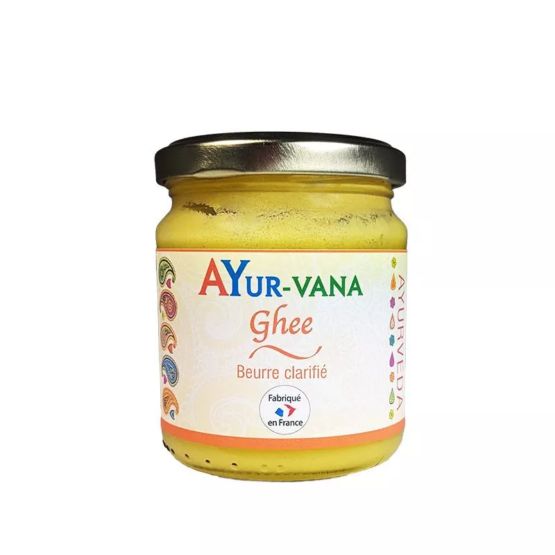 Beurre clarifié Ghee Bio Ayur-Vana - Bienfaits digestifs - 150g