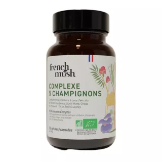 Complexe 5 Champignons Bio French Mush - Immunité & Vitalité - 56 gélules