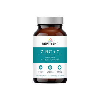 Zinc + C Neutrient - Défenses immunitaires - 60 pastilles agrume