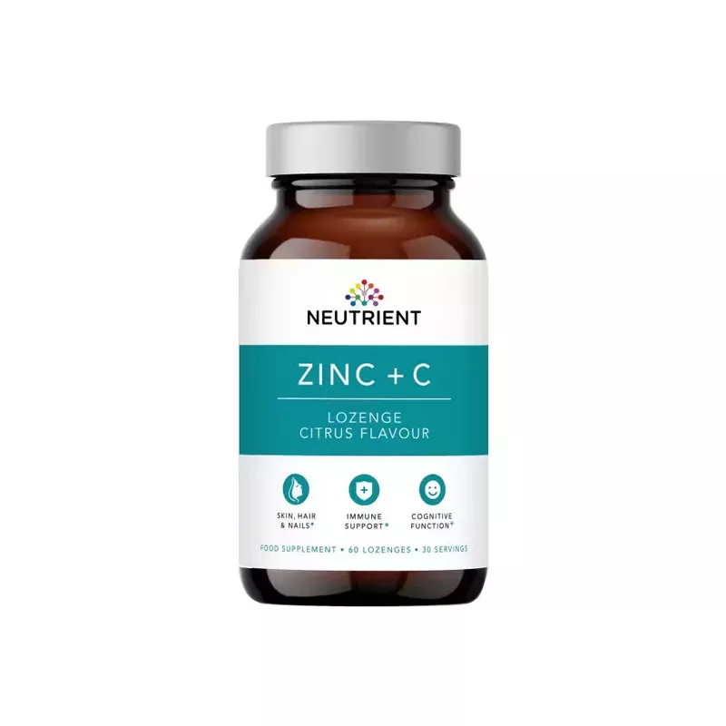 Zinc + C Neutrient - Défenses immunitaires - 60 pastilles agrume