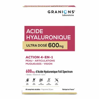 Acide Hyaluronique 600mg Granions - Stress oxydatif - 60 gélules