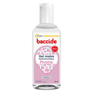 Gel hydroalcoolique mains Pivoine sans rinçage Baccide Cooper - 100ml