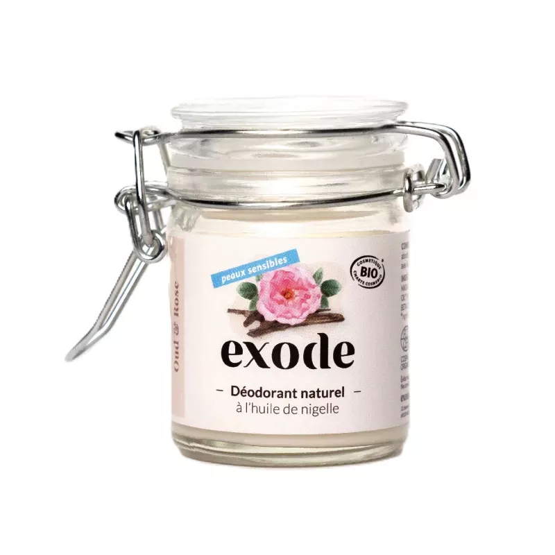 Déodorant baume naturel peau sensible Oud & Rose Exode - 50g