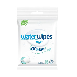 Lingettes nettoyantes bébé On the Go WaterWipes - Change bébé - 10 lingettes