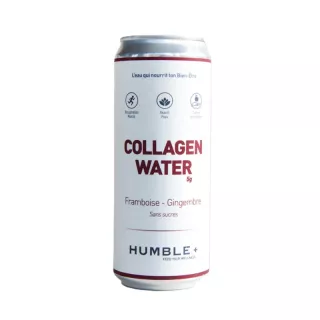 Boisson gazeuse au Collagène Marin framboise gingembre Humble+ - 330ml