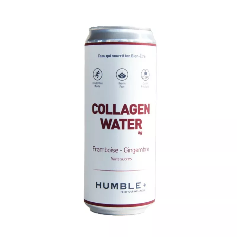 Boisson gazeuse au Collagène Marin framboise gingembre Humble+ - 330ml