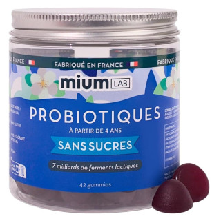 Gummies Probiotiques sans sucres Mium Lab - Confort digestif - 42 gummies