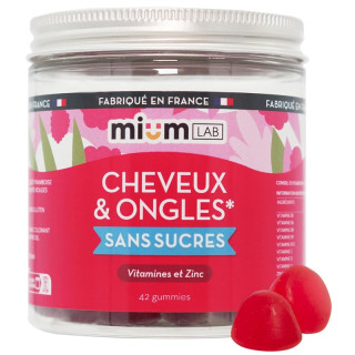 Gummies Cheveux et ongles sans sucres Mium Lab - 42 gummies