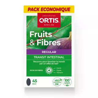Fruits & Fibres Regular Transit intestinal Ortis - 2 x 30 comprimés