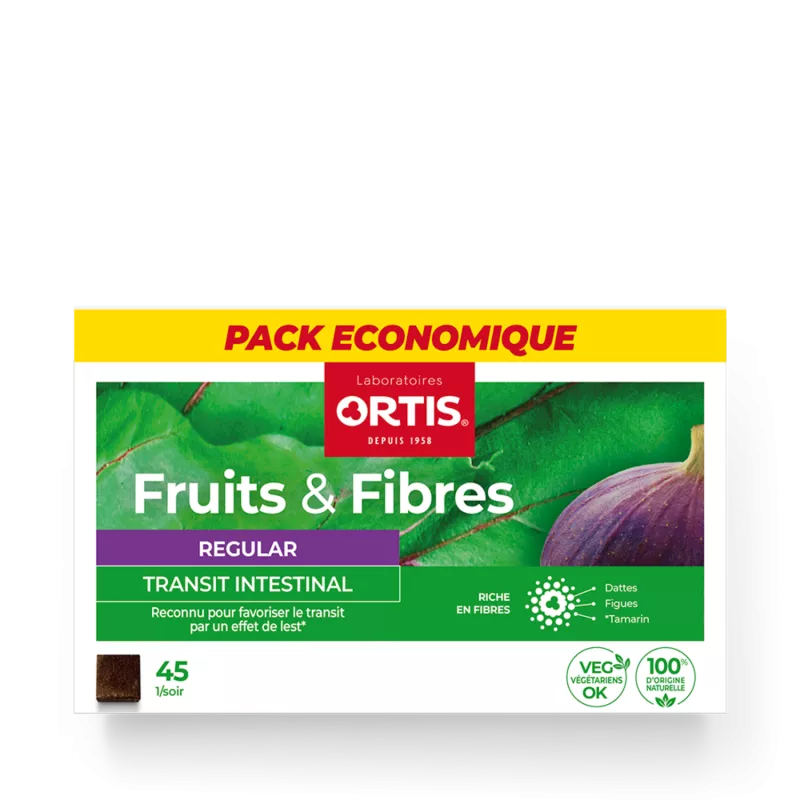 Ortis Fruits & Fibres Regular Transit intestinal - 45 cubes
