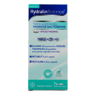 Ovule vaginal triple action Hydralin Balance - Infection vaginale - 7 ovules