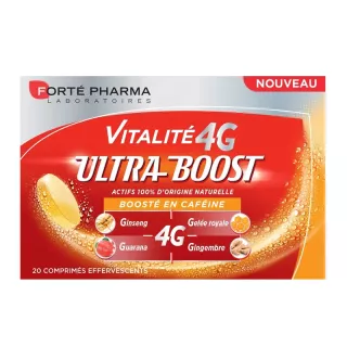 Ultra-boost 4G Forté Pharma - Boosté en caféine - 20 comprimés effervescents
