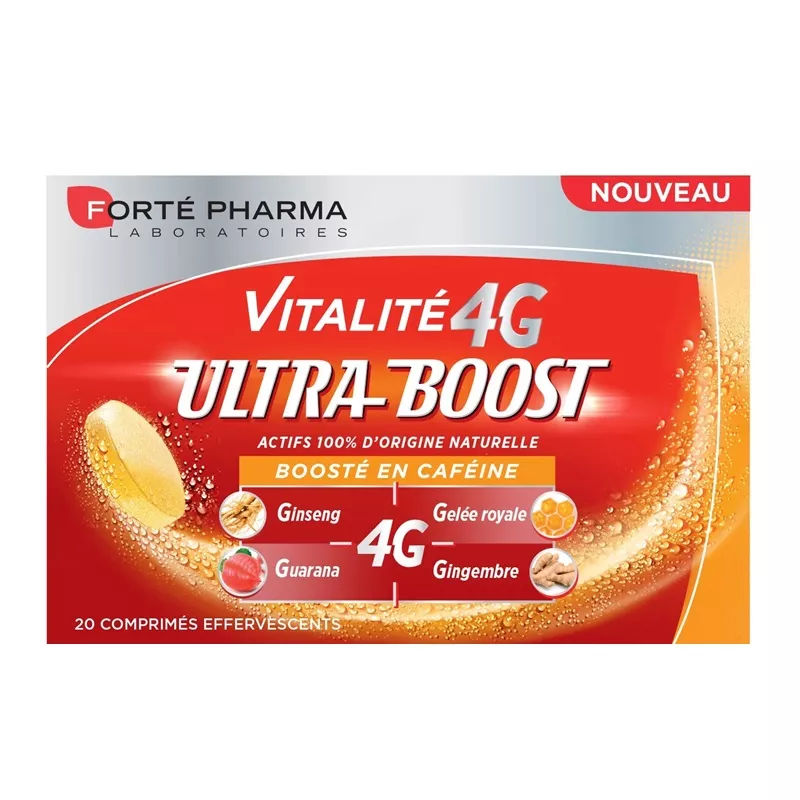 Ultra-boost 4G Forté Pharma - Boosté en caféine - 20 comprimés effervescents