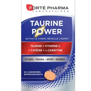 Taurine Power Forté Pharma -  Apport d'énergie - 30 comprimés effervescents