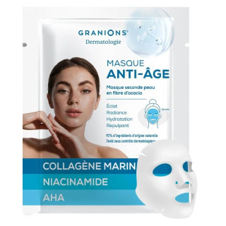 Masque éclat seconde peau anti-âge Granions - Soin en tissu - 1 unité
