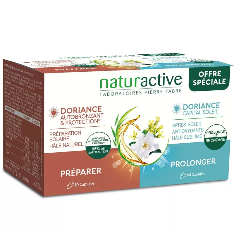 Autobronzant & Protection 30 capsules + Capital Soleil 60 capsules Doriance Naturactive