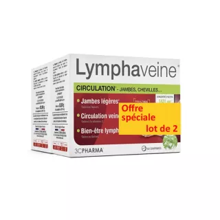 Lymphaveine 3C Pharma - Troubles de la circulation - 2 x 60 comprimés