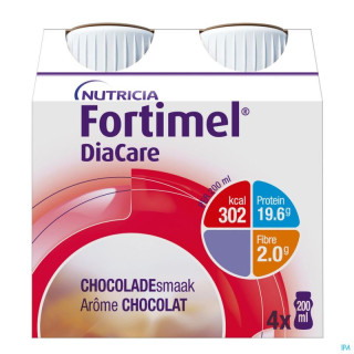Boisson lactée Chocolat Fortimel® DiaCare Nutricia - 4 x 200ml