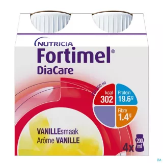 Boisson lactée Vanille Fortimel® DiaCare Nutricia - 4 x 200ml
