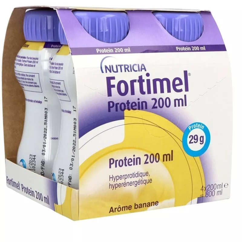 Boisson lactée Banane Fortimel® Protein Nutricia - 4 x 200ml