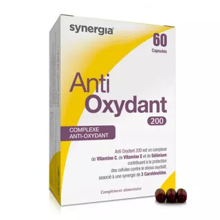 Complexe anti-oxydant 200 Synergia - Stress oxydatif - 60 capsules