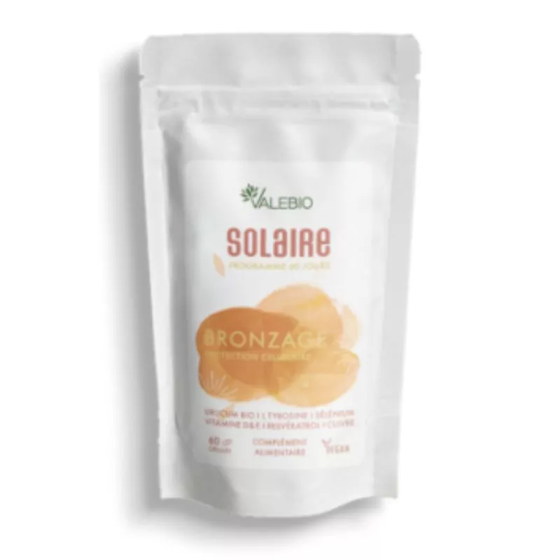 Bronzage protection cellulaire de Valebio Solaire - 60 gélules