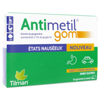 Antimetil® gom Tilman - États nauséeux & vomissements - 24 gommes à sucer