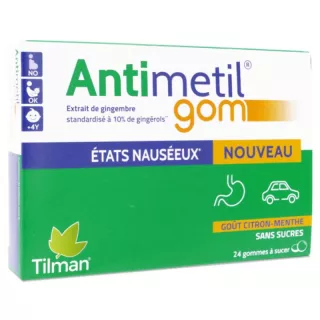 Antimetil® gom Tilman - États nauséeux & vomissements - 24 gommes à sucer