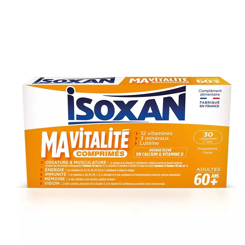 Ma Vitalité 60+ Énergie, mémoire et immunité Isoxan - 30 comprimés