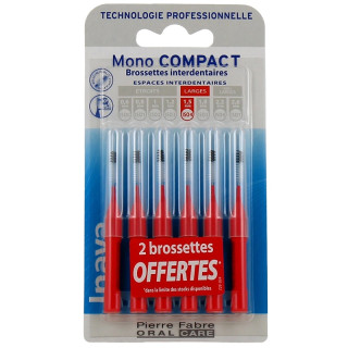 Brossettes interdentaires larges Mono Compact 1.5mm Pierre Fabre - 4 + 2 Offertes