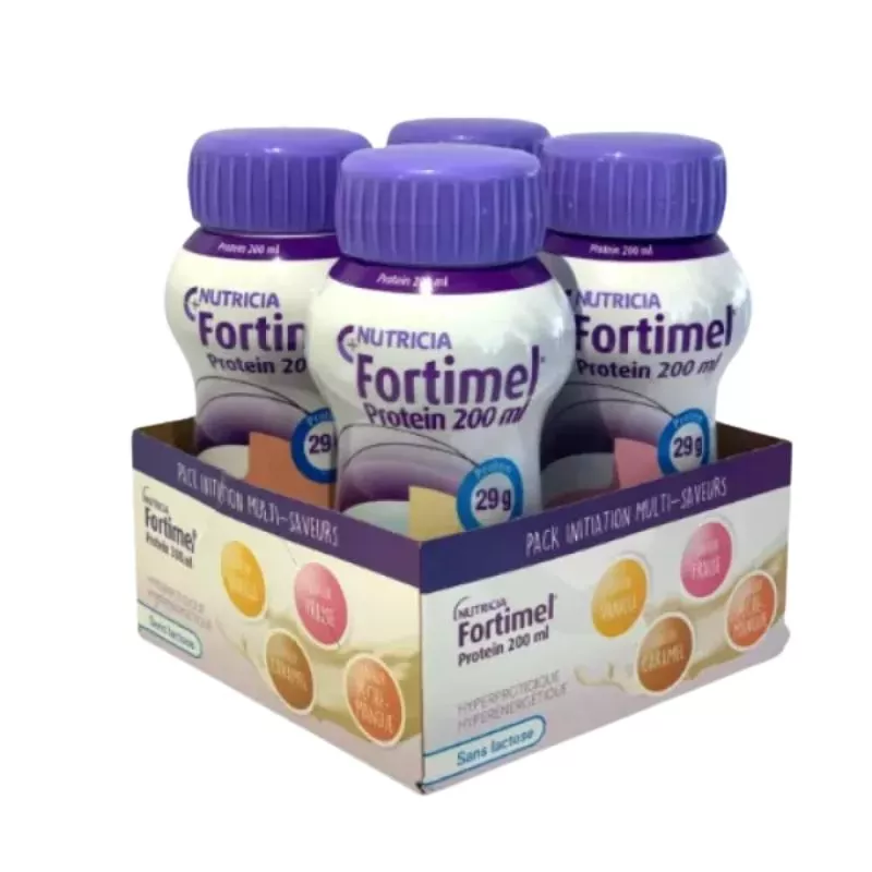 Boisson lactée Multi-saveurs Fortimel® Protein Nutricia - 4 x 200ml