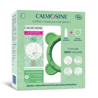 Coffret "Paré pour les dents" dès 4 mois poussée dentaire Calmosine - 1 gel + 1 anneau