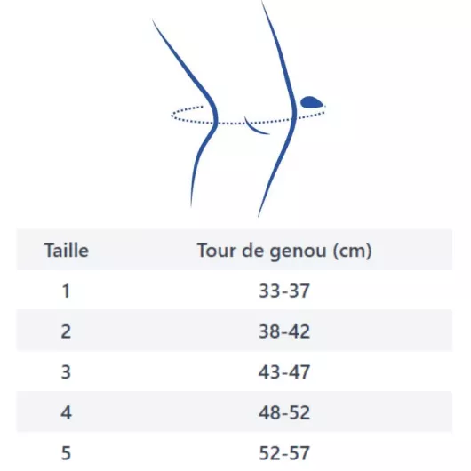 Taille genouillère DV4 gris Gibaud
