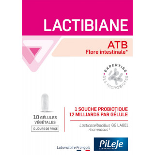Pileje Lactibiane ATB - Probiotiques flore intestinale - 10 gélules