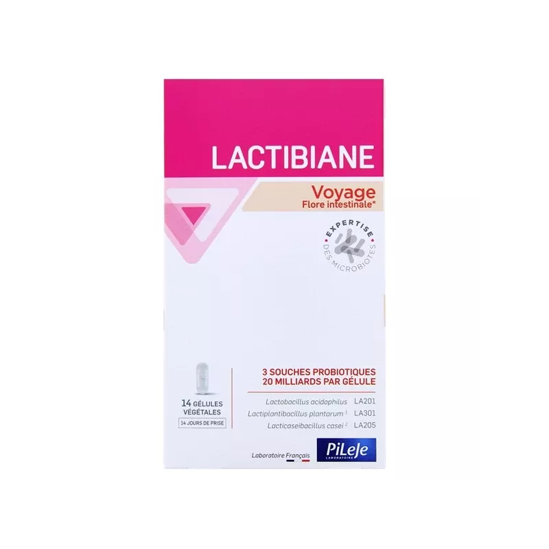 Pileje Lactibiane Voyage - Confort digestif - 14 gélules